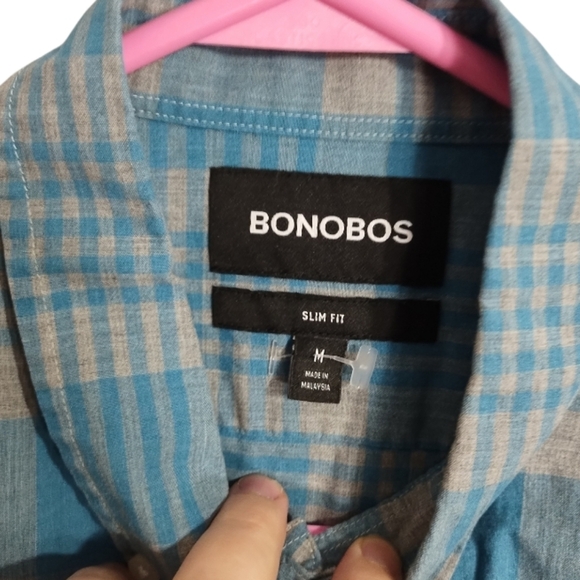 Bonobos Slim Fit Button Down Cotton Preppy Office Party Casual Shirt Sz M - Picture 3 of 5